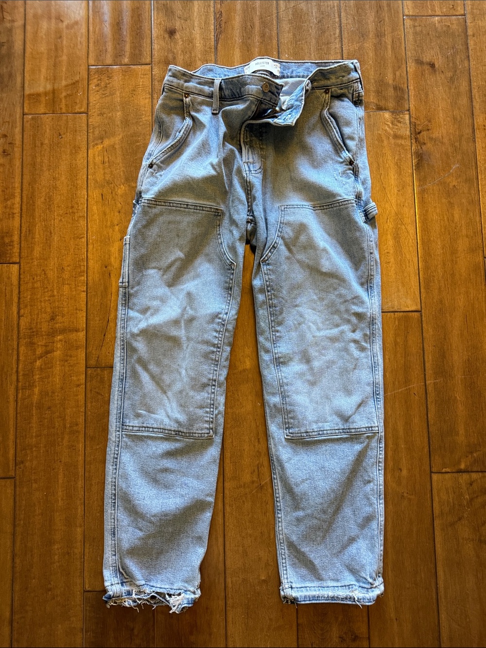 Hollister loose Light Blue Cargo Carpenter Pants 32x30